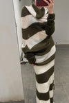 SWAYING/KNIT Mohair Striped Skirt SW212XZ01